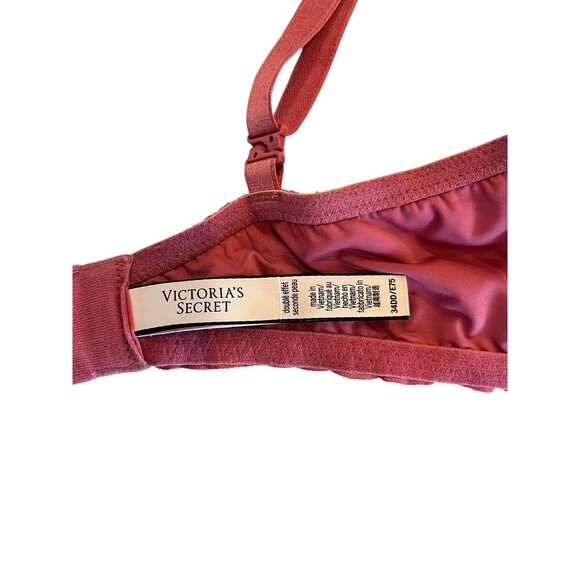 Victoria Secret Bra T Shirt Padded Demi Underwire Lightly Padded Sz 34DD Blush - Picture 5 of 6